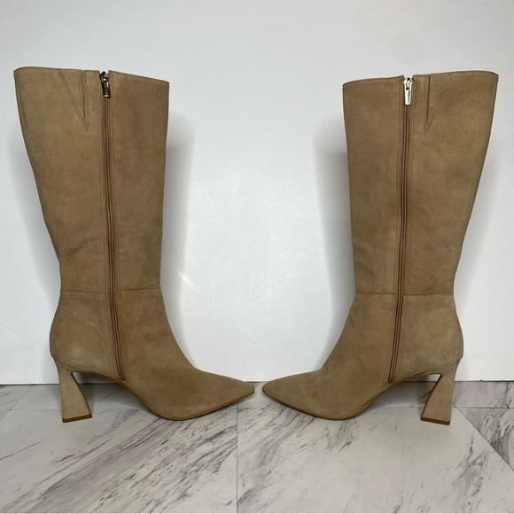New! Vince Camuto Tressara Tan Suede Tall Boot 9M - Picture 6 of 16